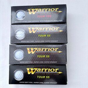 Warrior Custom Golf Balls 3 Tour SS 1 Tour TDS Lot of 12 Golf Balls New